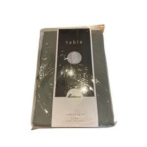 Fieldcrest Table Linens Peridot 60" x 84" Oval  Tablecloth olive Green NIP